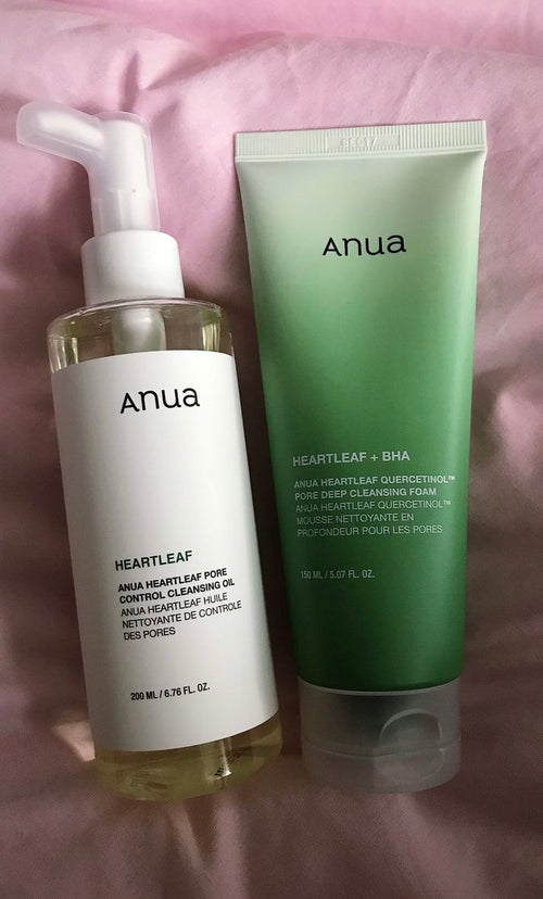 Anua Heartleaf Combo (Facial Cleanser-2pc and Cleansing Oil-1pc)